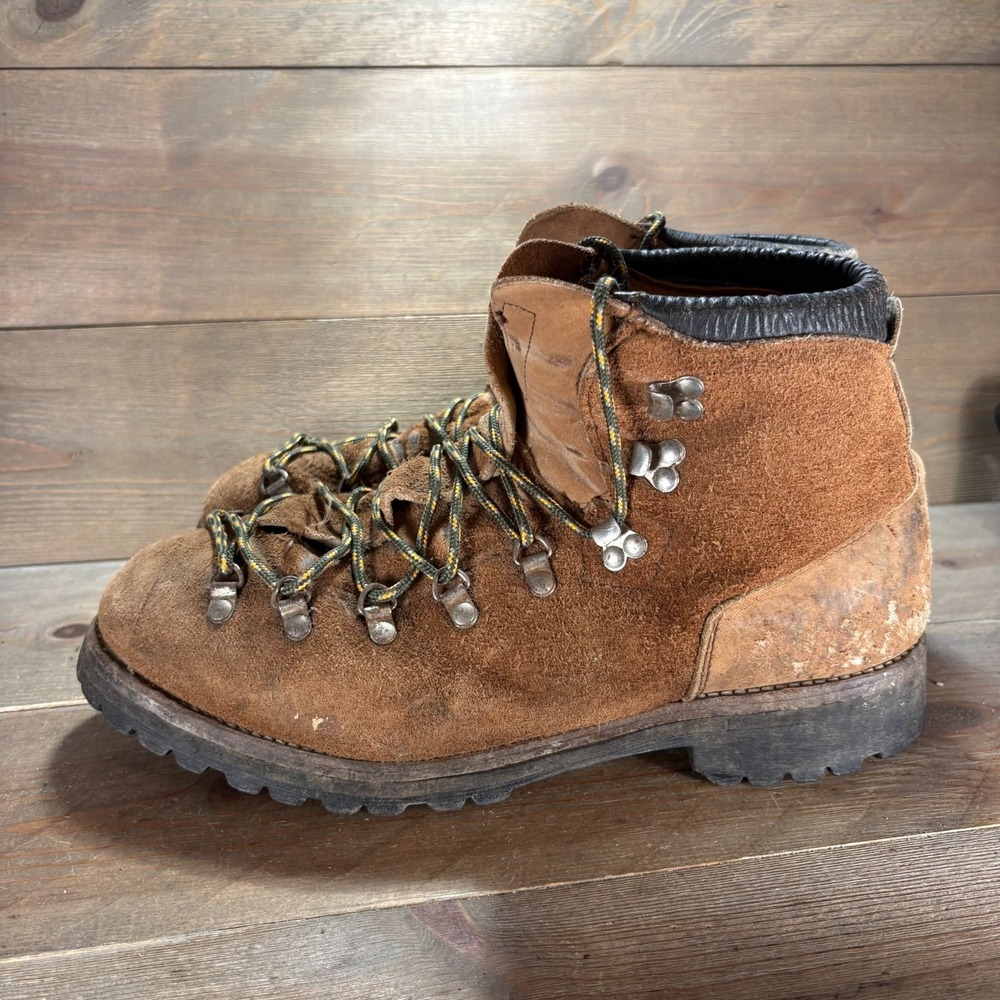 Vintage Dexter Mens size 13 shoes Brown Suede Lace Up Mountaineering boots